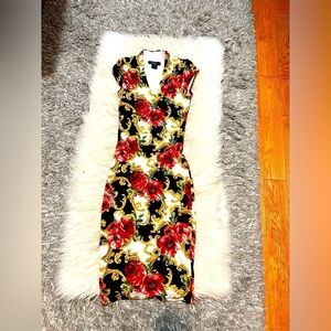 Floral Print Bodycon Dress